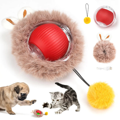 Smart Rolling Plush Pet Toy